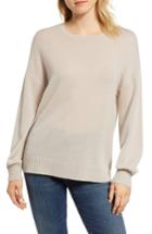 Women's Velvet By Graham & Spencer Blouson Sleeve Cashmere Sweater - Beige