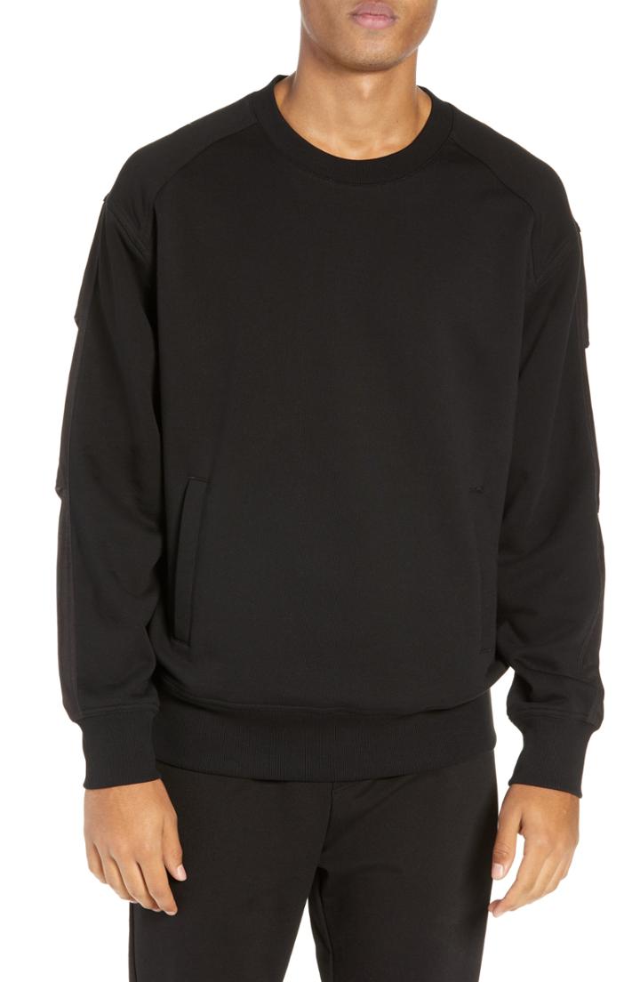 Men's River Stone Mixed Media Crewneck Sweatshirt