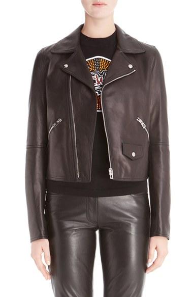 Women's Loewe Leather Moto Jacket