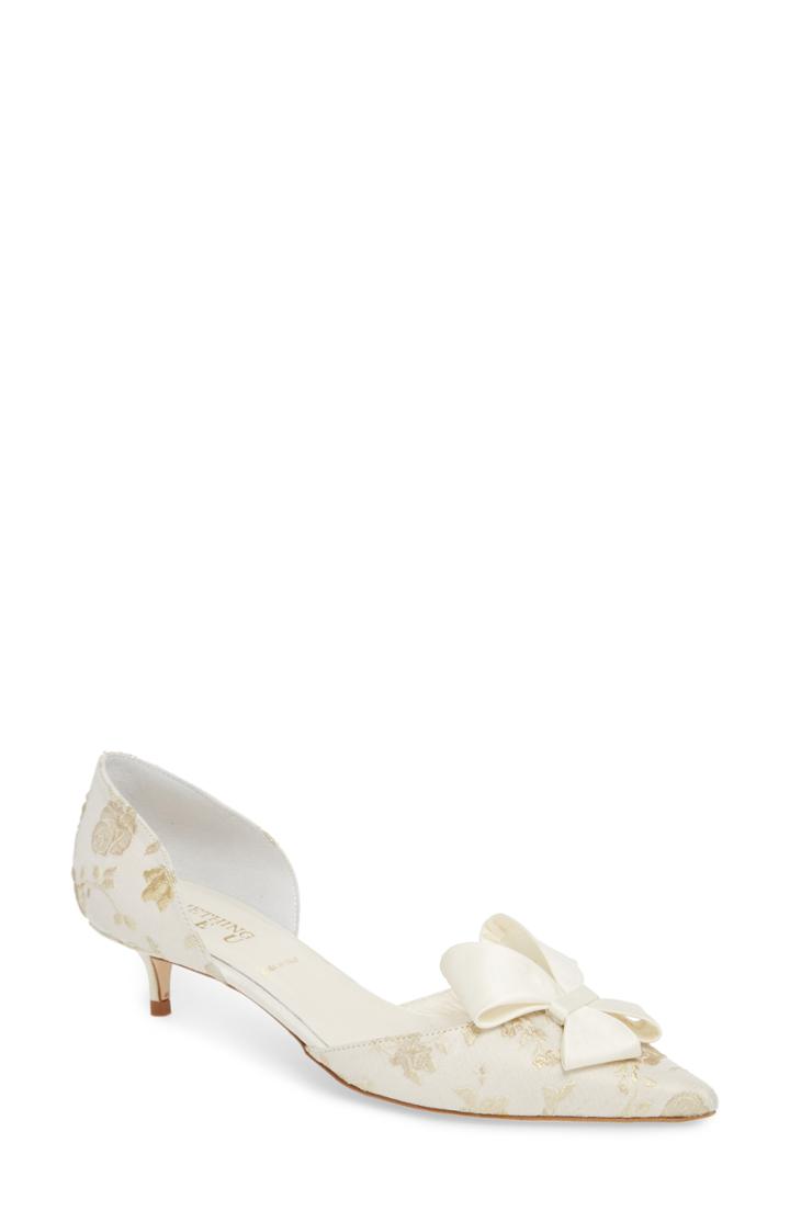 Women's Something Bleu Cliff Bow D'orsay Pump .5 M - Ivory