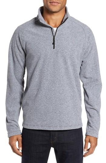 Men's Nordstrom Men's Shop Quarter Zip Fleece Pullover, Size - Grey