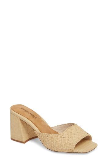 Women's Jeffrey Campbell Melange Raffia Sandal .5 M - Beige