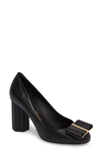 Women's Salvatore Ferragamo Capua Pump .5 B - Black