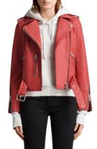 Women's Allsaints Balfern Leather Biker Jacket - Red