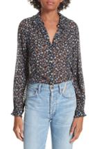 Women's Rebecca Taylor Zelma Floral Top - Black