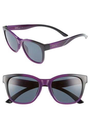 Women's Smith Caper 53mm Chromapop(tm) Square Sunglasses - Violet Spray