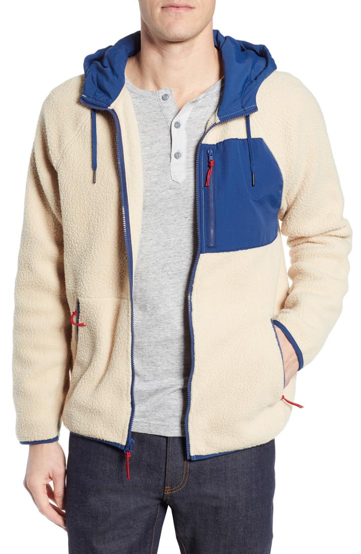 Men's J.crew Classic Fit Hooded Fleece Jacket