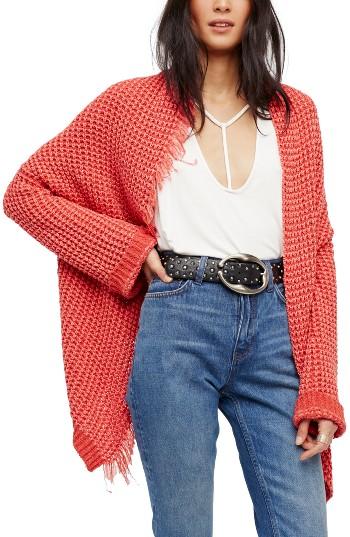 Women's Free People I'll Be Around Cardigan - Red