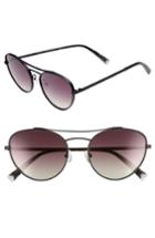 Women's Kendall + Kylie Yasmin 55mm Aviator Sunglasses - Black/ Brown/ Gold Gradient