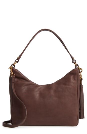 Hobo Delilah Convertible Calfskin Leather Hobo Bag - Brown