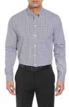 Men's Cutter & Buck Classic Fit Gingham Non-iron Sport Shirt - Blue