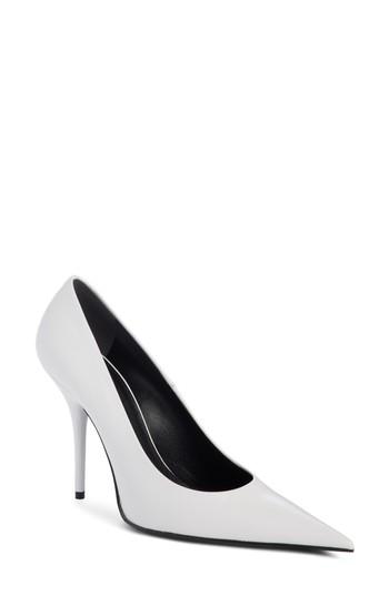 Women's Balenciaga Pointy Toe Pump .5us / 36.5eu - White