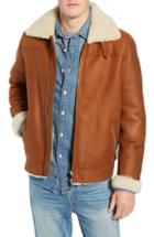 Men's Frame Genuine Shearling Flight Jacket - Brown
