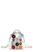Fendi Mini Flowerland Leather Backpack - White