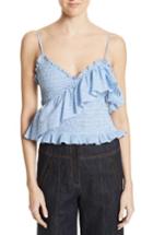 Women's Cinq A Sept Mara Smocked Top - Blue