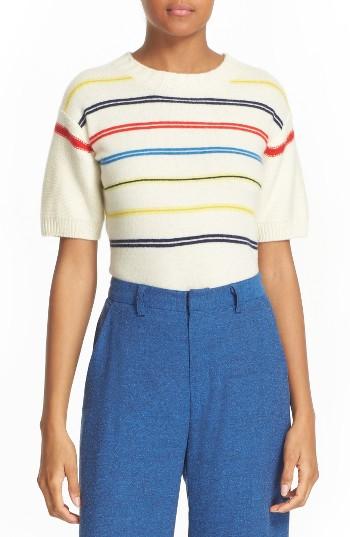 Women's Sea Stripe Knit Wool & Cashmere Top