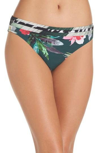 Women's La Blanca Jungle Floral Shirred Hipster Bikini Bottoms