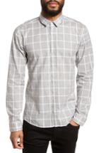 Men's Hugo Ero Slim Fit Check Sport Shirt - Grey