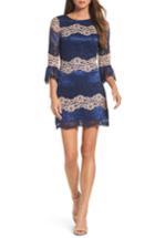 Women's Nsr Lace Bell Sleeve Dress - Blue