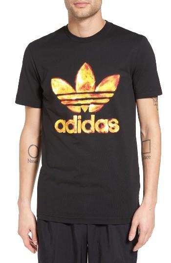 Men's Adidas Originals Trefoil Graphic T-shirt - Black