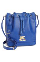 Mcm Small Rgb Leather Drawstring Bag - Blue