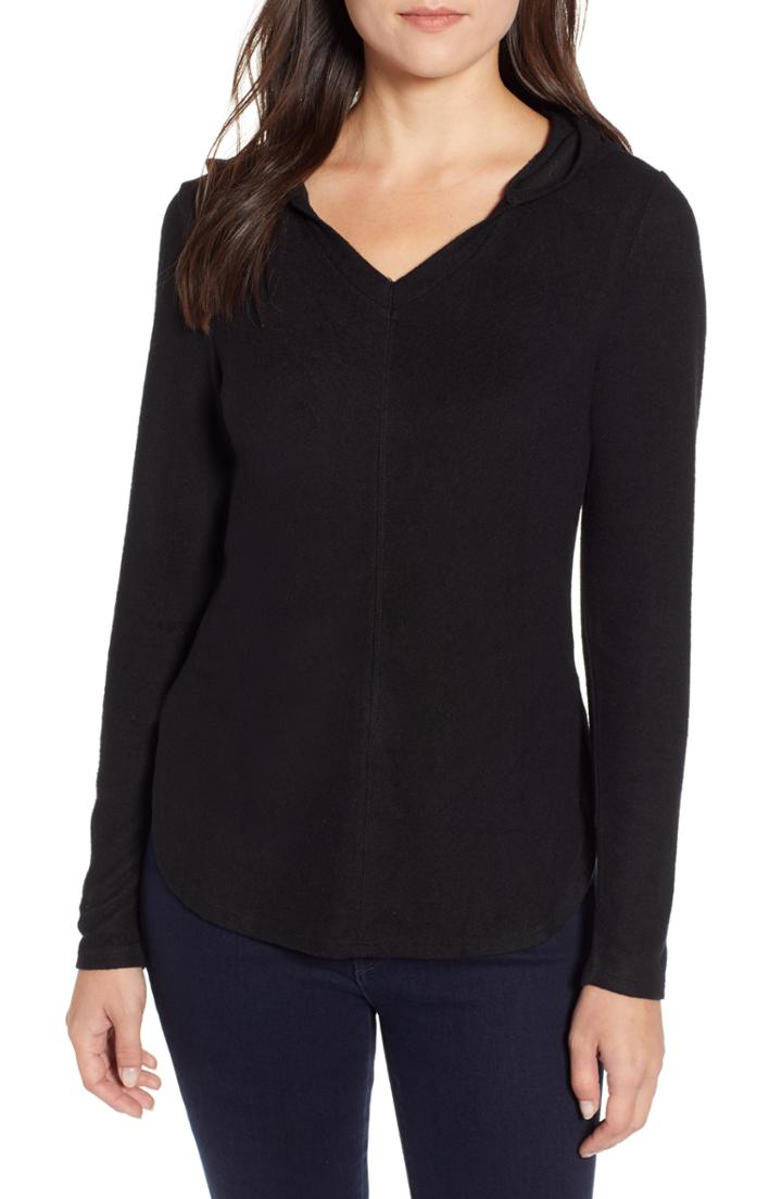 Women's Bobeau Sweater Hoodie - Black