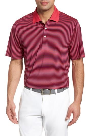 Men's Cutter & Buck Trevor Stripe Drytec Polo, Size - Pink