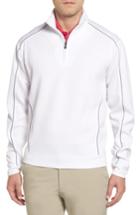 Men's Cutter & Buck 'drytec Edge' Half Zip Mesh Pullover - White