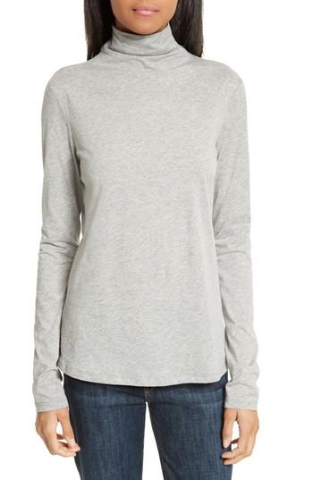 Women's Theory Cotton & Cashmere Turtleneck - Grey