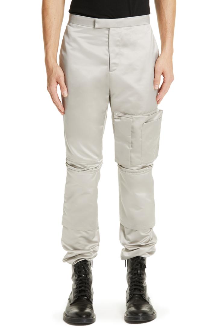 Men's Raf Simons Slim Fit Cargo Space Pants Eu - Grey