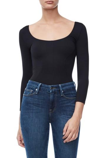 Women's Good American Good Body Core Ballet Thong Bodysuit