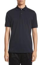 Men's Paul Smith Pique Polo With Character Buttons - Blue