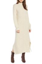 Women's Something Navy Mock Neck Maxi Sweater Dress - Beige