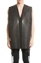 Men's Rick Owens Embroidered V-neck Vest