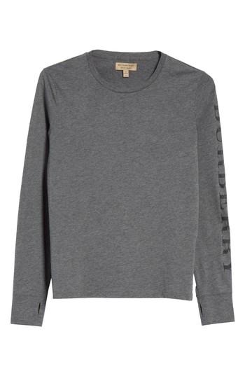 Men's Burberry Marchston Regular Fit Crewneck Shirt - Grey