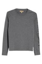 Men's Burberry Marchston Regular Fit Crewneck Shirt - Grey