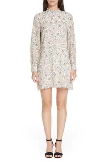 Women's Derek Lam 10 Crosby Floral Print Silk Dress - Ivory