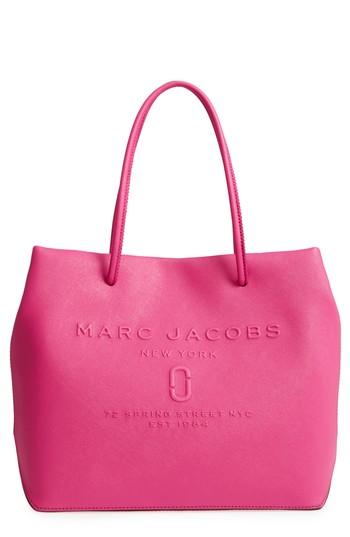 Marc Jacobs Logo Leather Shopper - Yellow