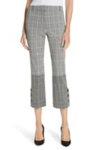 Women's Derek Lam 10 Crosby Mixed Plaid Crop Flare Pants - Grey