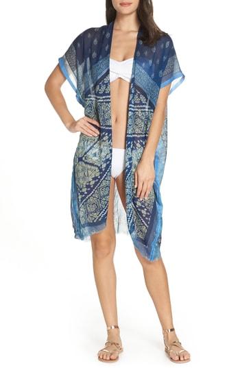 Women's Pool To Party Tunic Caftan, Size - Blue