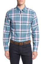 Men's Tommy Bahama Plaid Palma Sport Shirt, Size - Blue