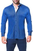 Men's Maceoo Einstein Trim Fit Knit Sport Shirt - Blue