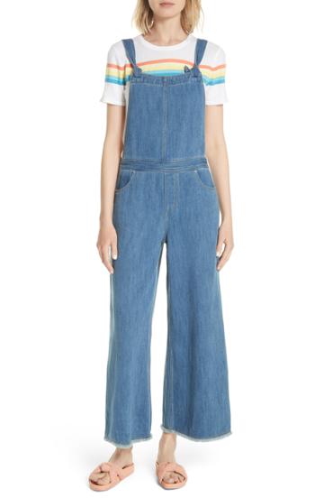 Women's Tinsel Denim Short Overalls