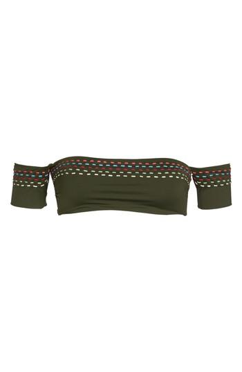 Women's Becca Quest Off The Shoulder Bikini Top - Green