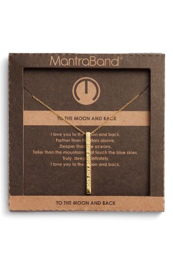 Women's Mantraband To The Moon & Back Pendant Necklace