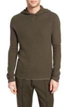 Men's Vince Thermal Knit Cashmere Hooded Sweater - Green