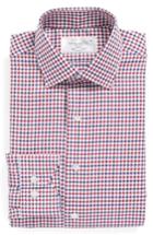 Men's Lorenzo Uomo Trim Fit Check Dress Shirt .5 - 32/33 - Red