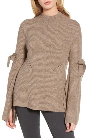Women's Chelsea28 Tie Bell Sleeve Sweater - Brown