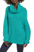 Women's Leith Oversize Turtleneck Sweater - Blue/green