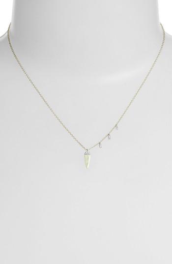 Women's Meira T Gold Pendant Diamond Charm Necklace